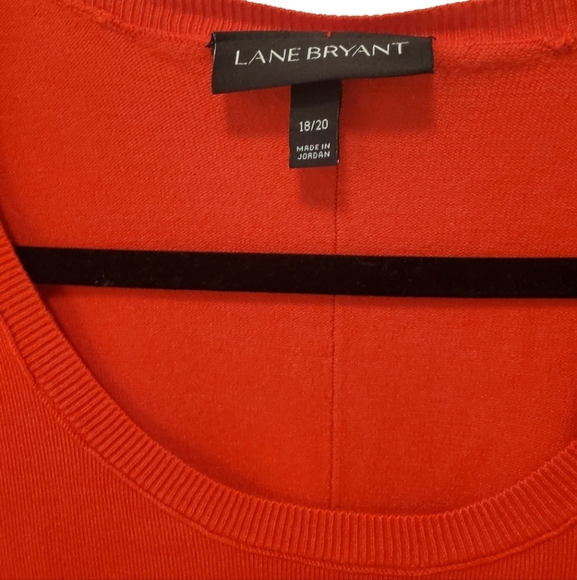 🍁Lane Bryant Plus Size Solid Red Sweater Size 18 /20 - Picture 3 of 6